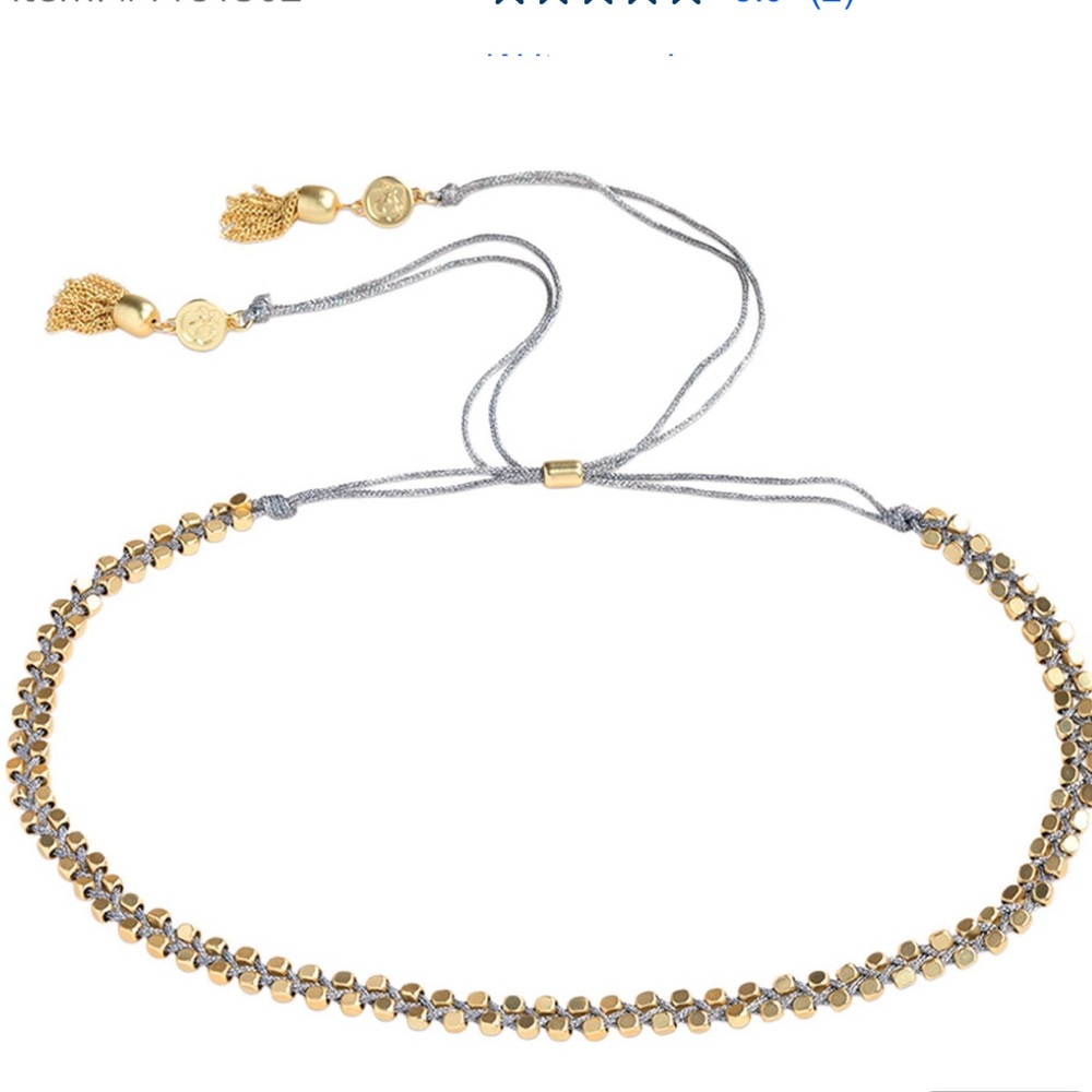 Spartina 449 18K Matte Goldtone Beach Bo 12.5 in Choker Necklace
